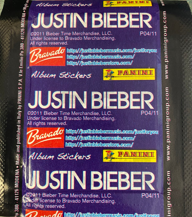 Collectable Non-Sport sticker packs Panini - Justin Bieber - 2011 - From Justin to You - Album Sticker Pack |
Cardboard Memories Inc.
613297746263