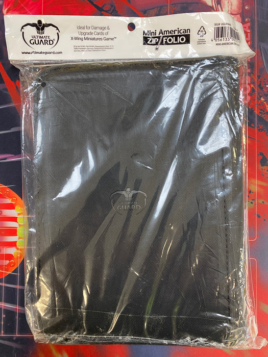 Supplies Ultimate Guard - 9 Pocket Mini American ZipFolio Xenoskin Binder - Black - Cardboard Memories Inc.