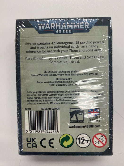 Collectible Miniature Games Games Workshop - Warhammer 40K - (9th Edition) Data cards - Thousand Sons - 43-21 - OUT OF PRINT - Cardboard Memories Inc.
