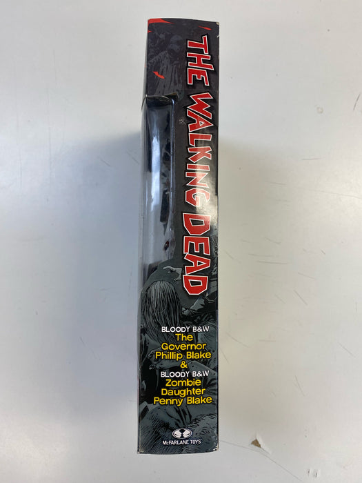 Action Figures and Toys McFarlane Toys - Walking Dead - Bloody Black & White Governor and Daughter Penny Blake - Series 2 Figure Set - PX Previews Exclusive - Cardboard Memories Inc.