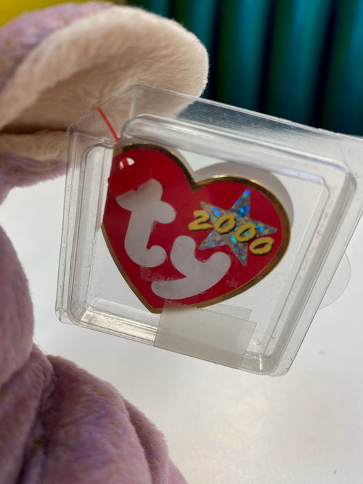 Plush TY Beanie Baby - Springy the Bunny - Cardboard Memories Inc.