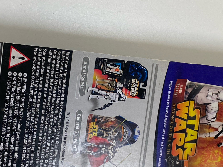 Action Figures and Toys Hasbro - Star Wars - Revenge of the Sith 2010 Vintage Series - Clone Trooper 4" Action Figure *Unpunched See Photos* - Cardboard Memories Inc.