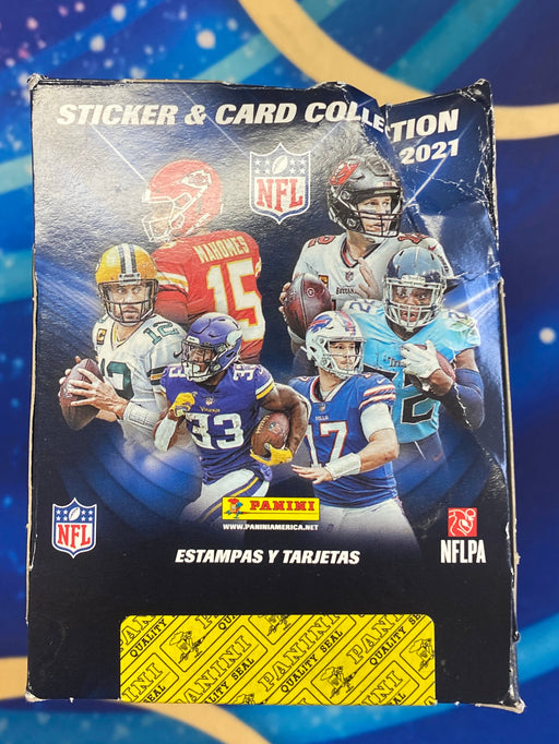 Sports Cards Panini - 2021 - Football - NFL Sticker - Sticker Box - DAMAGED BOX - Resealed - Cardboard Memories Inc.