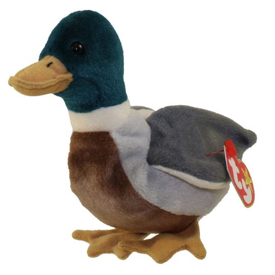Plush TY Beanie Baby - Jake the Duck - Cardboard Memories Inc.