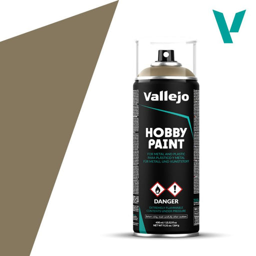Paints and Paint Accessories Acrylicos Vallejo - Paint Spray - US Khaki - 28 009 - Cardboard Memories Inc.