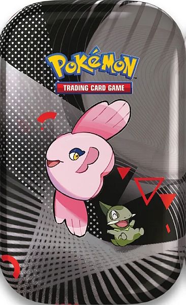 Trading Card Games Pokemon - Scarlet and Violet - Black and White - Unova Mini Tin - Alomomola and Axew - Cardboard Memories Inc.