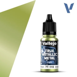 Acrylicos Vallejo - True Metallic Metal - Light - Amber Green - 77 115