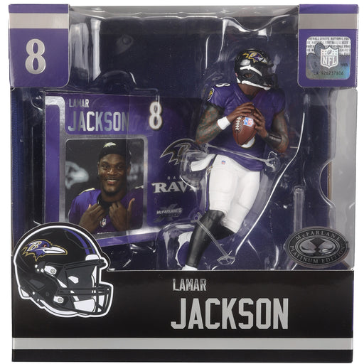 Building Sets McFarlane Toys - NFL - Posed - Baltimore Ravens - Lamar Jackson - Platinum Edition - Cardboard Memories Inc.