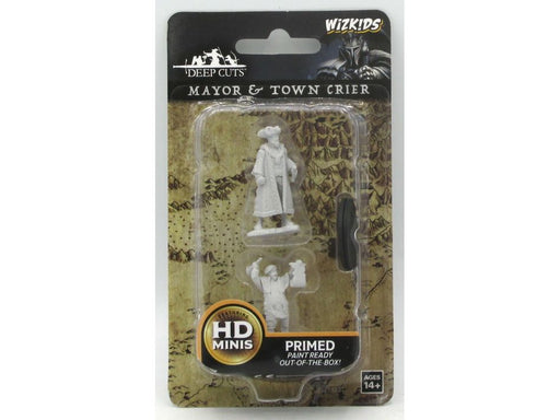 Role Playing Games Wizkids - Unpainted Miniatures - Deep Cuts - Mayor and Town Crier - 73871 - Cardboard Memories Inc.