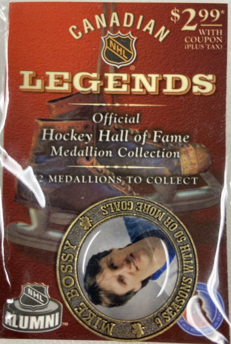 Supplies NHL - Canadian Legends - Official Hockey Hall of Fame - Medallion Collection - Mike Bossy - Cardboard Memories Inc.