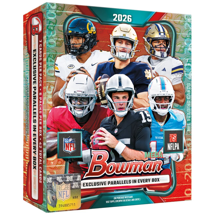 Sports Cards Topps - 2026 - Football - Bowman - Mega Box - Cardboard Memories Inc.