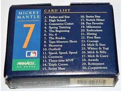Sports Cards Score - 1992 - Baseball - Pinnacle Mickey Mantle - New York Yankees - 30 Card Set - Cardboard Memories Inc.