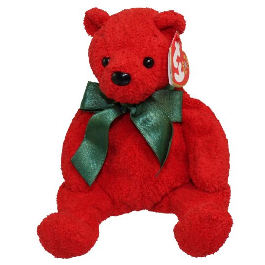 Plush TY Beanie Baby - Mistletoe the Bear - Cardboard Memories Inc.