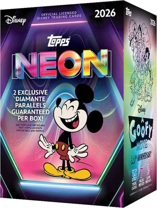 Sports Cards Topps - 2026 - Disney - Neon - Blaster Value Box - Cardboard Memories Inc.