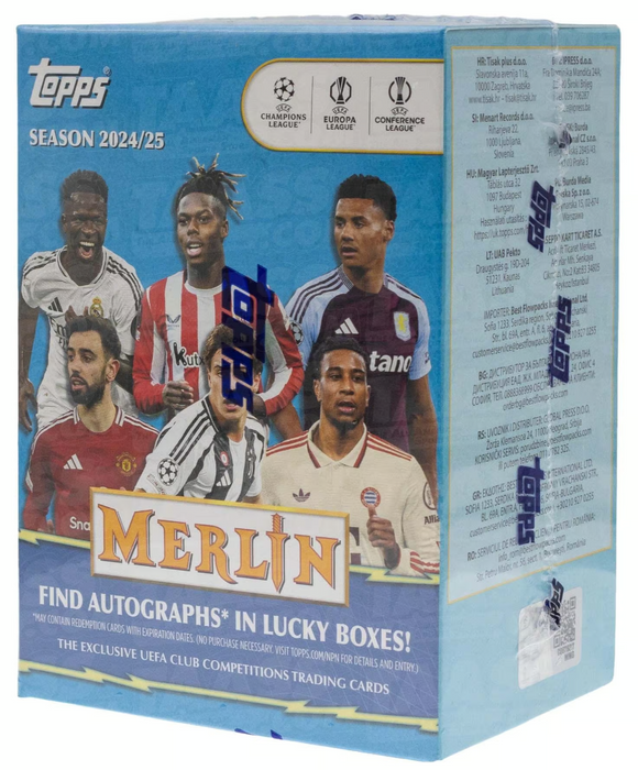 Sports Cards Topps - 2024-25 - UEFA - Soccer - Merlin - Blaster Value Box - Cardboard Memories Inc.