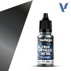 Acrylicos Vallejo - True Metallic Metal - Airbrush - Obsidian Black - 77 180