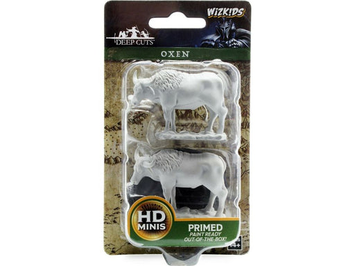 Role Playing Games Wizkids - Dungeons and Dragons - Unpainted Miniature - Deep Cuts - Oxen - 73099 - Cardboard Memories Inc.