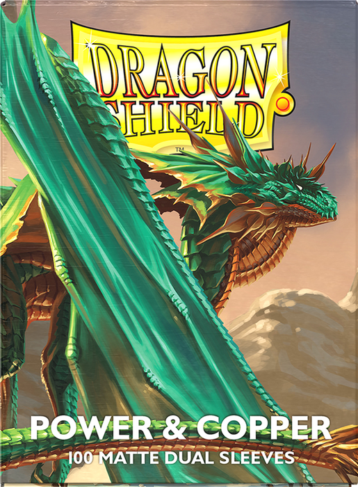 Arcane Tinmen - Dragon Shield Dual Sleeves - Standard Size - Matte - Power and Copper - Package of 100