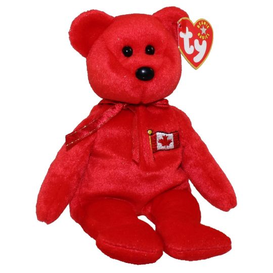 Plush TY Beanie Baby - Pierre the Bear (Canada Exclusive) - Cardboard Memories Inc.