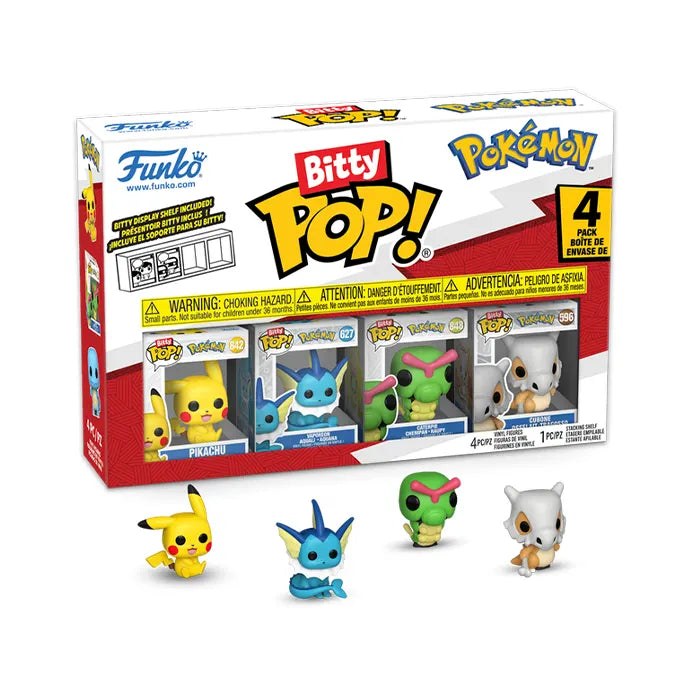 Action Figures and Toys POP! - Bitty - Games - Pokemon - Pikachu - 4 Pack - Cardboard Memories Inc.
