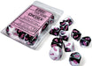 Dice Chessex Dice - Gemini Black-White with Pink - Set of 10 D10 - CHX 26269 - Cardboard Memories Inc.