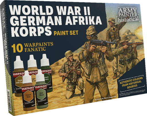 Paints and Paint Accessories Army Painter - Historical - WWII German Afrika Korps - Paint Set - Cardboard Memories Inc.