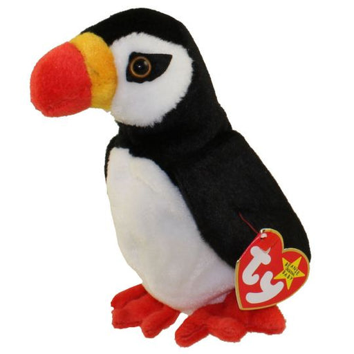 Plush TY Beanie Baby - Puffer the Puffin - Cardboard Memories Inc.