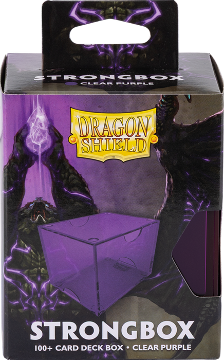 Supplies Arcane Tinmen - Dragon Shield - Deck Box - 100+ - Strongbox - Clear Purple - Cardboard Memories Inc.
