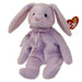 Plush TY Beanie Baby - Floppity the Purple Bunny - Cardboard Memories Inc.