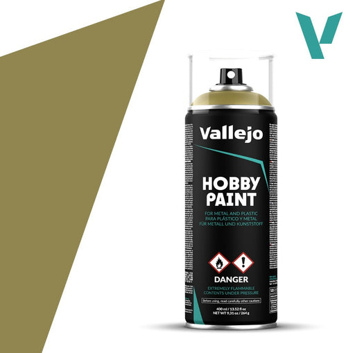 Paints and Paint Accessories Acrylicos Vallejo - Paint Spray - Panzer Yellow - 28 001 - Cardboard Memories Inc.