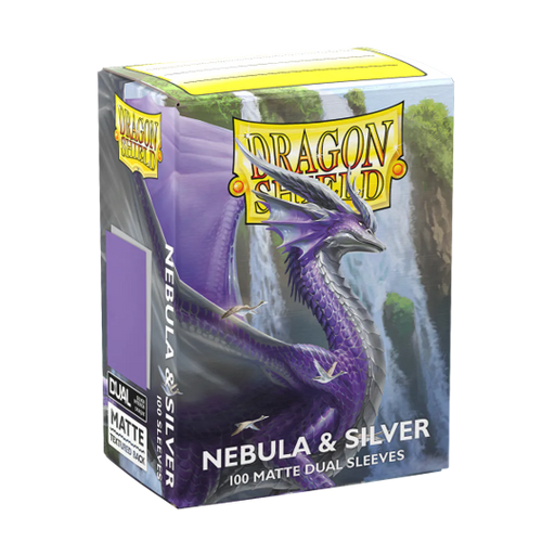 Supplies Arcane Tinmen - Dragon Shield Dual Matte Sleeves - Standard Size - Nebula and Silver - Package of 100 - Available February 13th 2026 - Cardboard Memories Inc.
