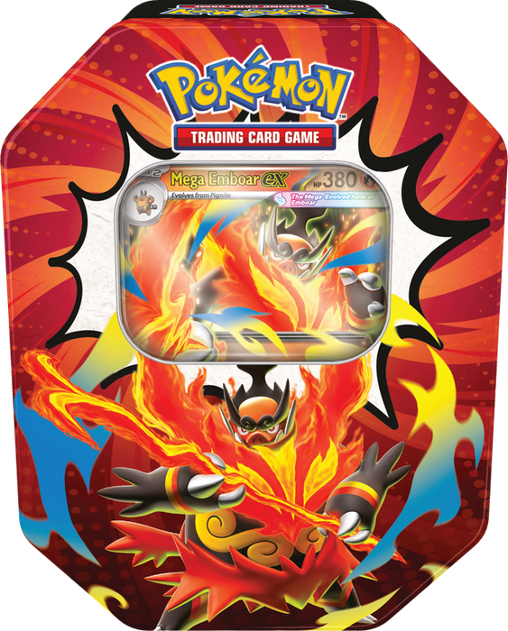 Trading Card Games Pokémon - Ascended Heroes - Mega Emboar - Tin - Pre-Order August 28th 2026 - Cardboard Memories Inc.