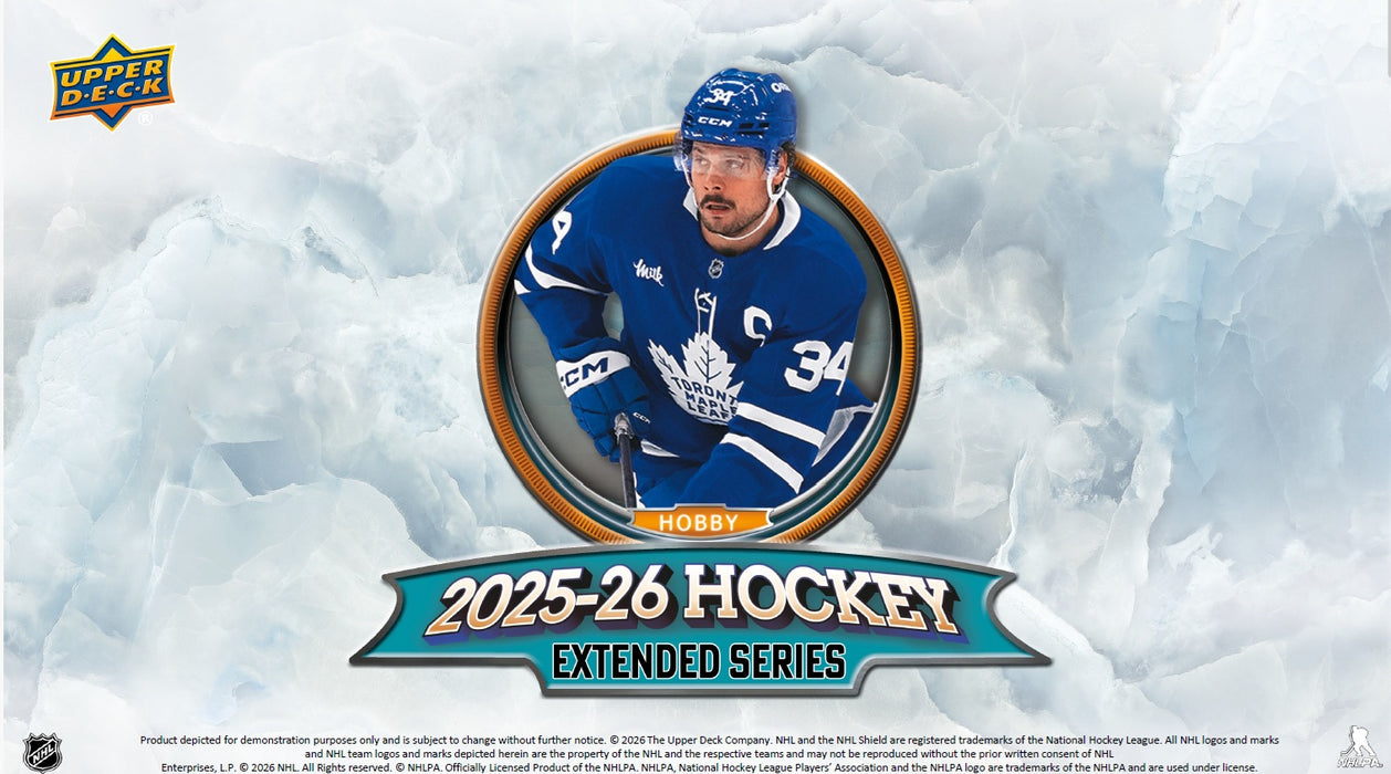 Sports Cards Upper Deck - 2025-26 - Hockey - Extended Series - Hobby Box - Pre-Order July 30th 2026 - Cardboard Memories Inc.