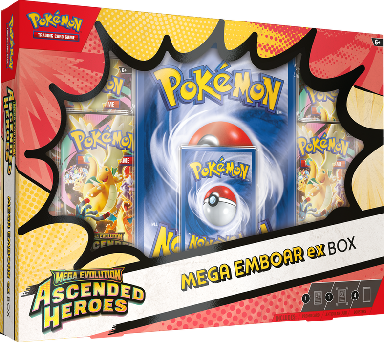 Pokémon - Mega Evolution - Ascended Heroes - Mega Emboar - EX Box - Pre-Order April 24th 2026