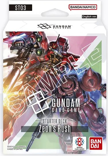 collectible card game Bandai - Gundam Card Game - ST-03 - Zeons Rush - Starter Deck - Cardboard Memories Inc.