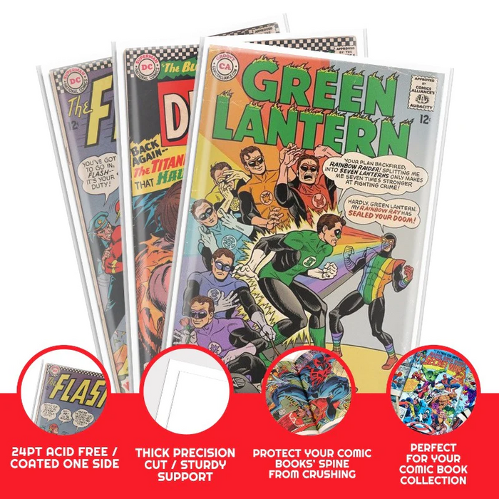 Comic Supplies Evoretro -  Comic Series - Regular/Silver Age Comic Book Backer Boards - 100 Count - Cardboard Memories Inc.