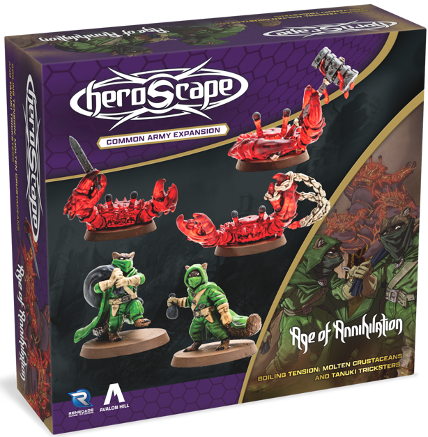 Collectible Miniature Games Renegade Game Studios - Heroscape - Molten Crustaceans and Tanuki Tricksters - Army Expansion - Cardboard Memories Inc.