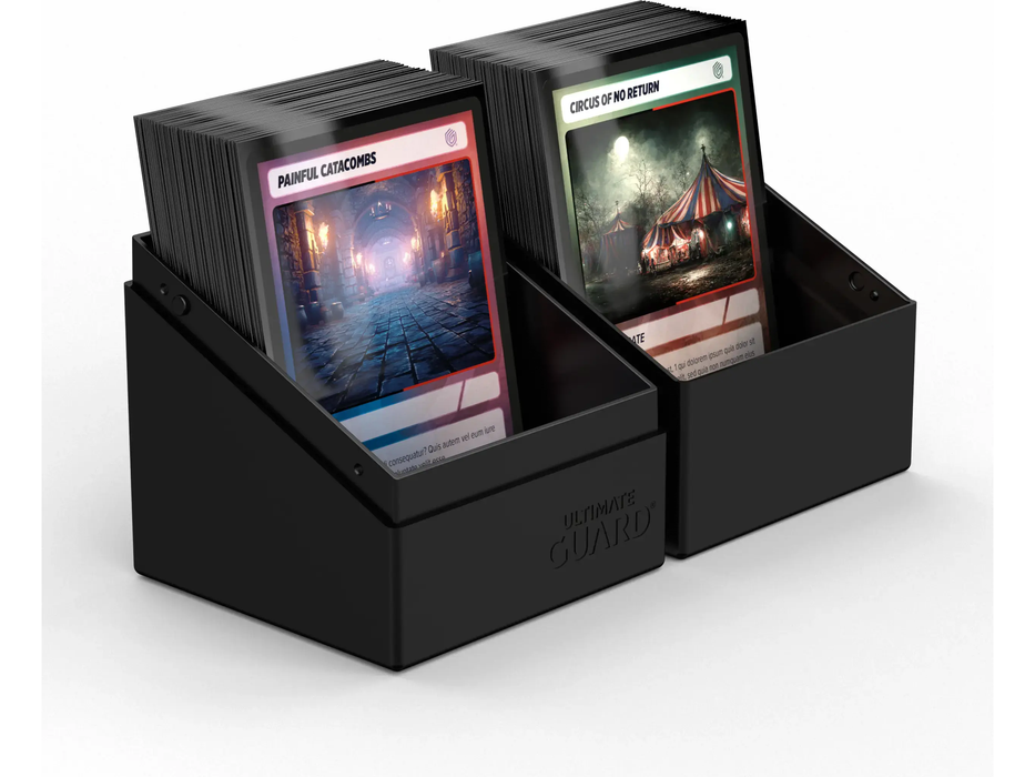 Supplies Ultimate Guard - Boulder Deck Case - Solid Black - 100 - Cardboard Memories Inc.