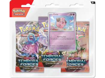 Trading Card Games Pokemon - Scarlet and Violet - Temporal Forces - 3-Pack Blister - Cleffa - Cardboard Memories Inc.