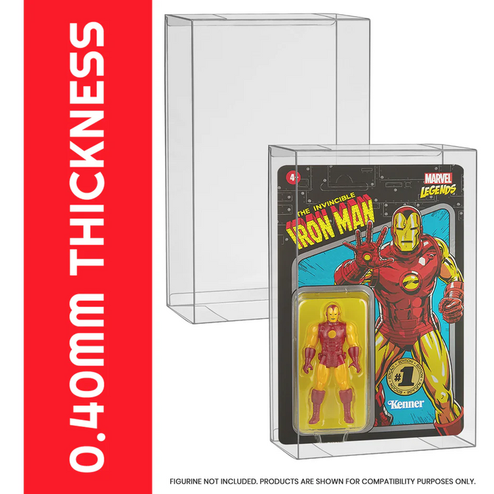 Comic Supplies Evoretro - Star Wars and GI Joe 3.75 Action Figure PET Shallow Cases - 10 Pack - Cardboard Memories Inc.