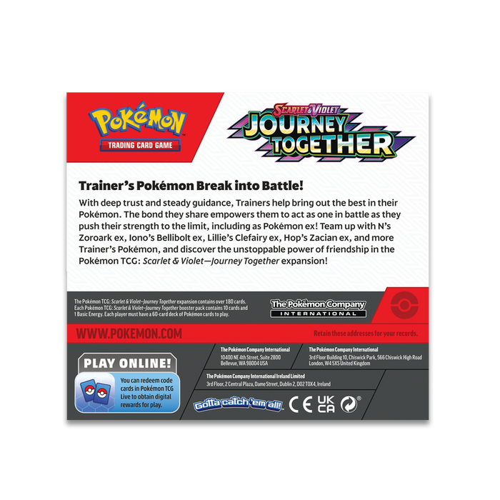 Trading Card Games Pokémon - Scarlet and Violet - Journey Together - Booster Box - NO BOX TOPPER - Cardboard Memories Inc.