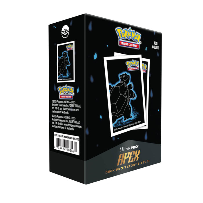 Supplies Ultra Pro - Pokemon - APEX - Deck Protector Sleeves - Neon Kanto - Blastoise - 105 Count - Available November 15th 2025 - Cardboard Memories Inc.