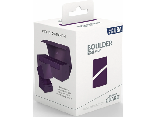 Supplies Ultimate Guard - Boulder Deck Case - Solid Purple - 100 - Cardboard Memories Inc.