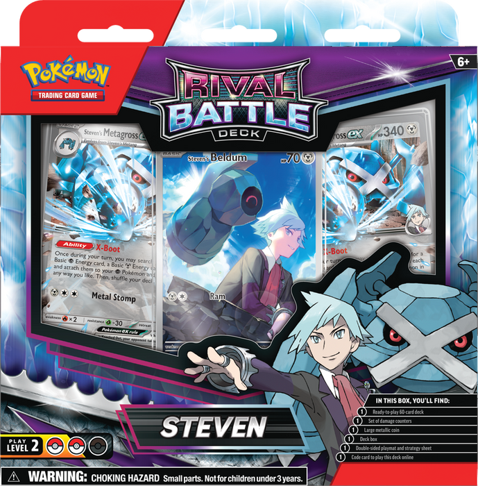 Trading Card Games Pokemon - Rival Battle Deck - Steven - Cardboard Memories Inc.