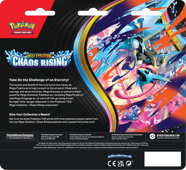 Trading Card Games Pokémon - Mega Evolution - Chaos Rising - 3 Pack Blister - Charmeleon - Cardboard Memories Inc.