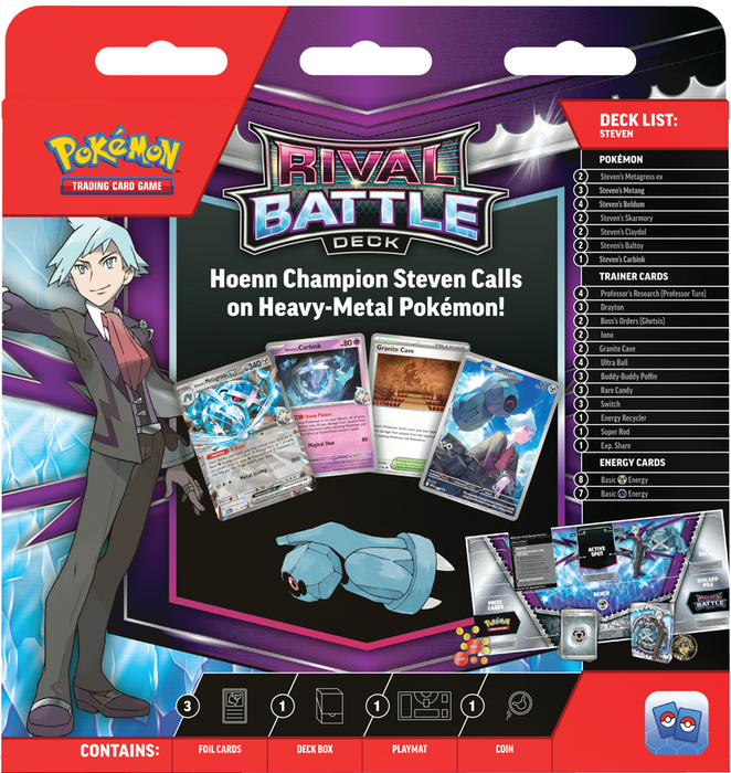 Trading Card Games Pokemon - Rival Battle Deck - Steven - Cardboard Memories Inc.