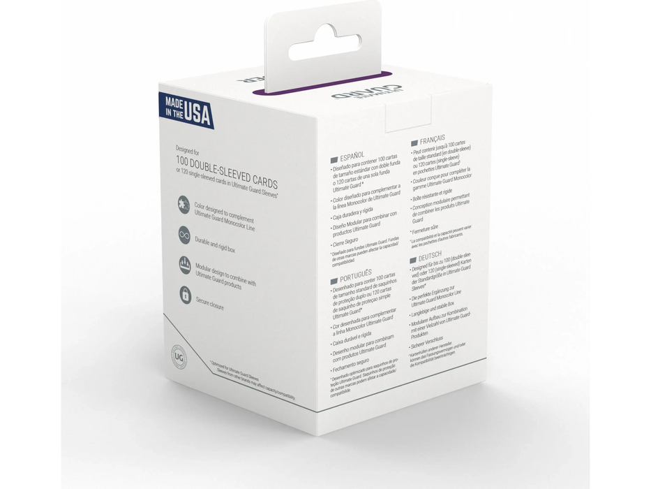 Supplies Ultimate Guard - Boulder Deck Case - Solid Purple - 100 - Cardboard Memories Inc.