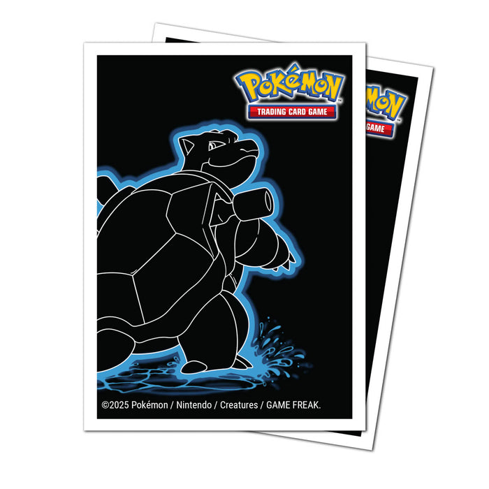 Supplies Ultra Pro - Pokemon - APEX - Deck Protector Sleeves - Neon Kanto - Blastoise - 105 Count - Available November 15th 2025 - Cardboard Memories Inc.