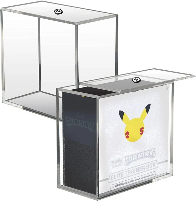 Comic Supplies Evoretro - Acrylic Pokémon ETB Protector with Sliding Lid - 4.0mm - Cardboard Memories Inc.