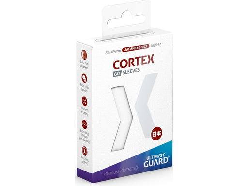 Supplies Ultimate Guard - Cortex Sleeves - Japanese Size - Glossy - White - 60 Count - Cardboard Memories Inc.